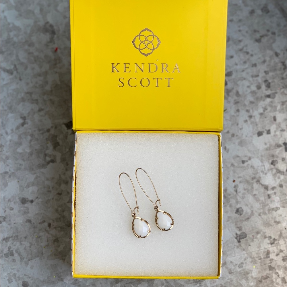 Kendra Scott White Dee Earrings